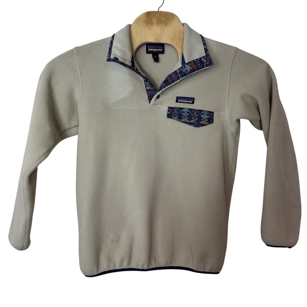 Patagonia Lightweight‎ Synchilla Snap-T Pullover Size XS Pelican Stone Blue